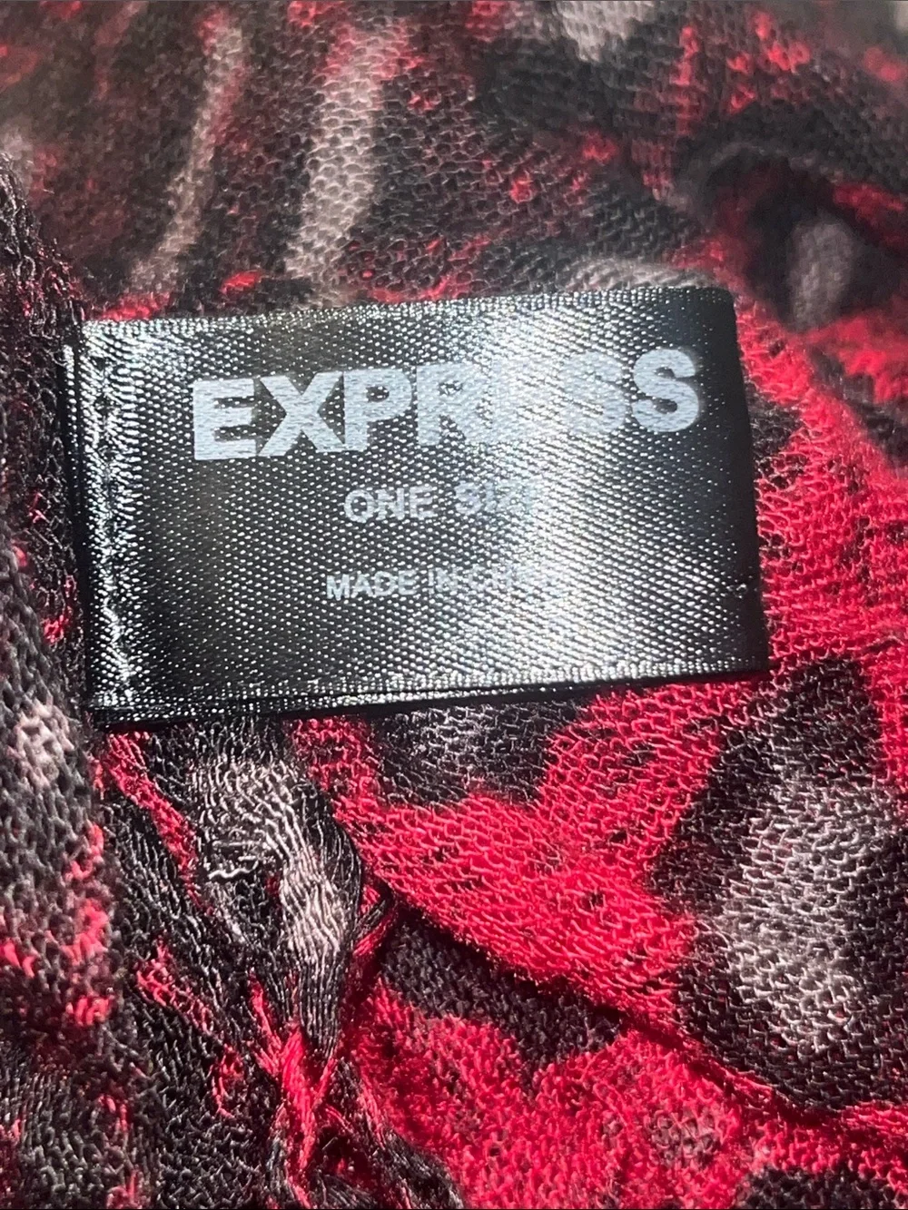Red and Black Leopard Print Lightweight Fashion Scarf - Womens Accessories S45